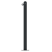 Ornamental bollard | Series 468B | � 60 mm | stationary, to be fixed by plugswith base plate 100 x 150 mm | without lock | with 1 eyelet